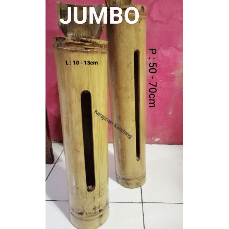 KENTONGAN POS RONDA JUMBO , Siskamling , Dari Bambu