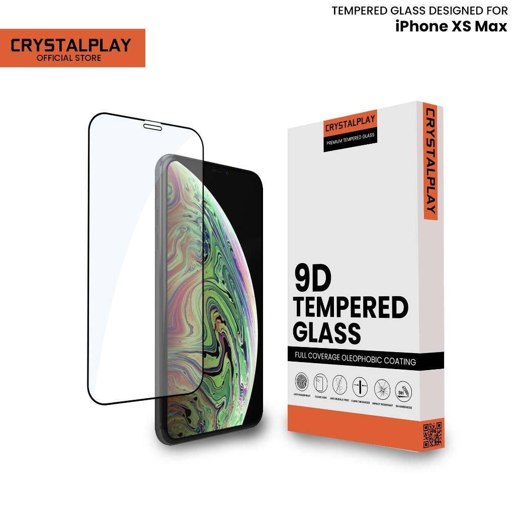 CrystalPlay  Tempered Glass 9D Anti Gores for iPhone XS MAX Fullcover Screen Protector Antigores XR 