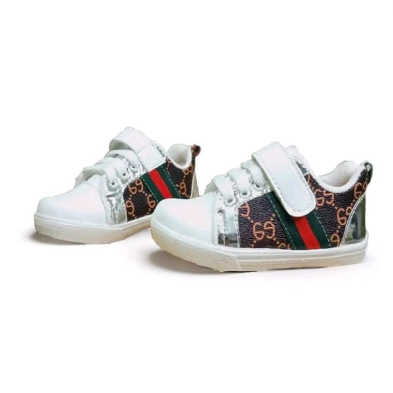 Sepatu Anak Sneaker Sport Gucci Laki-laki Dan Perempuan Usia 1-3 Tahun Terbaru Anti Slip Murah Harga