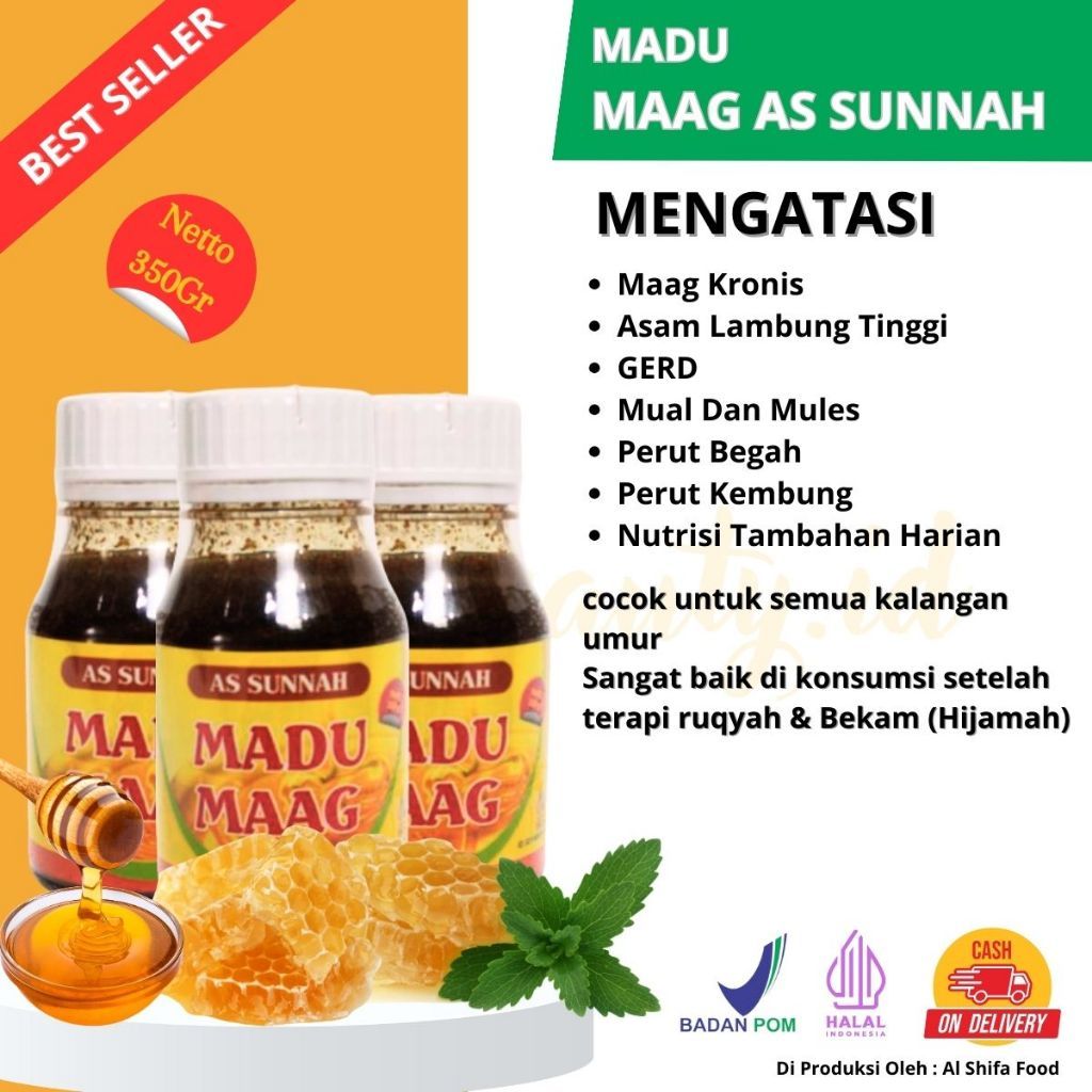 

Madu Magh Asam Lambung Madu AS SUNNAH Madu Asli Atasi Magh Asam Lambung,Kembung,Gerd Madu Herbal ASLI