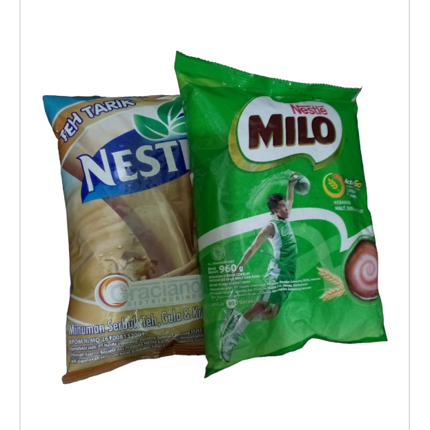 

Nestea Teh Tarik 960gr + Milo Complete Mix 960gr Profesional activ go