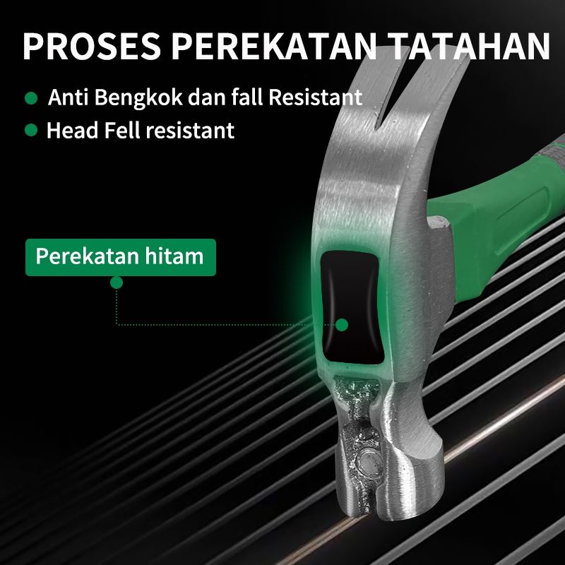 ID ISKU PALU CAKAR MAGNETIK 8OZ MATERIAL BAJA 45# PALU CAKAR MINI BAJA KARBON BAJA ANTISELIP PALU