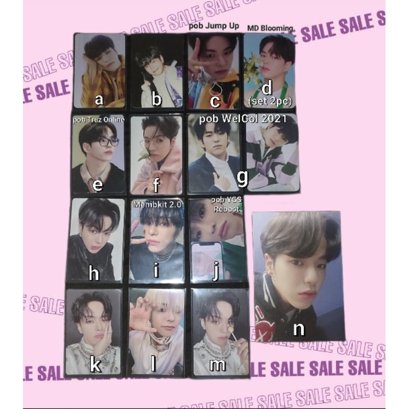 Photocard Jaehyuk Treasure Benefit WelCol 2021 MD Pop Up Kempi Bunga Postcard Posca 1st Concert MD B