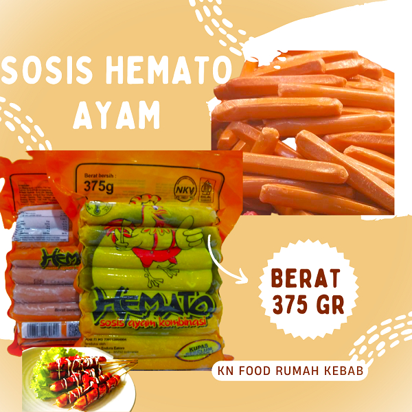 

Sosis Ayam Hemato (375 gr) Isi 15 pcs / sosis ayam hemato /.