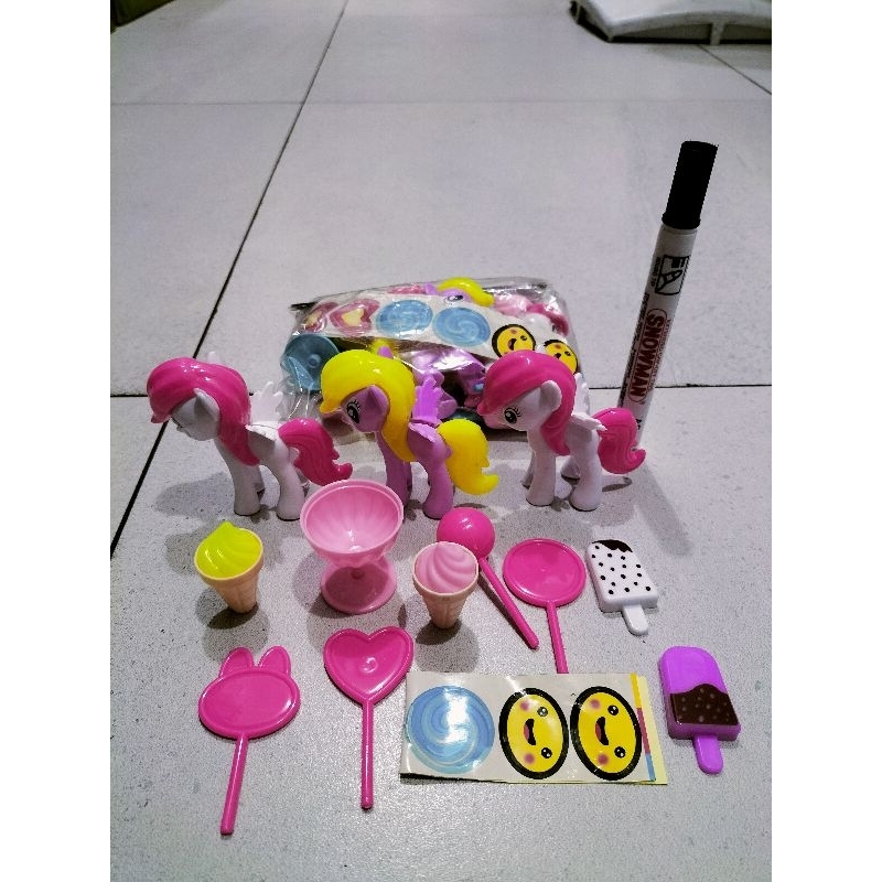 mainan kuda pony dan es krim fi 556