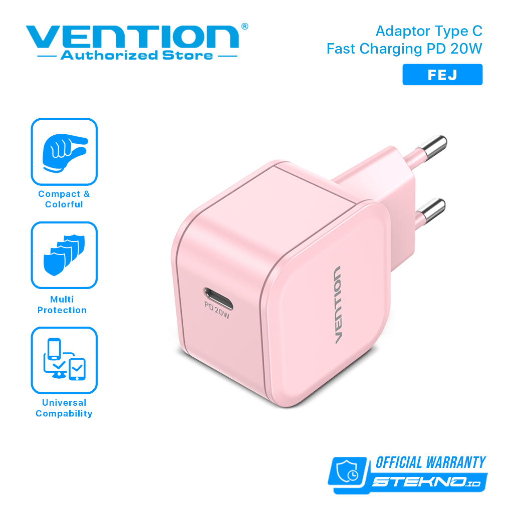 Vention Wall Charger Adaptor USB Type C Apple Iphone Fast Charging PD 20W