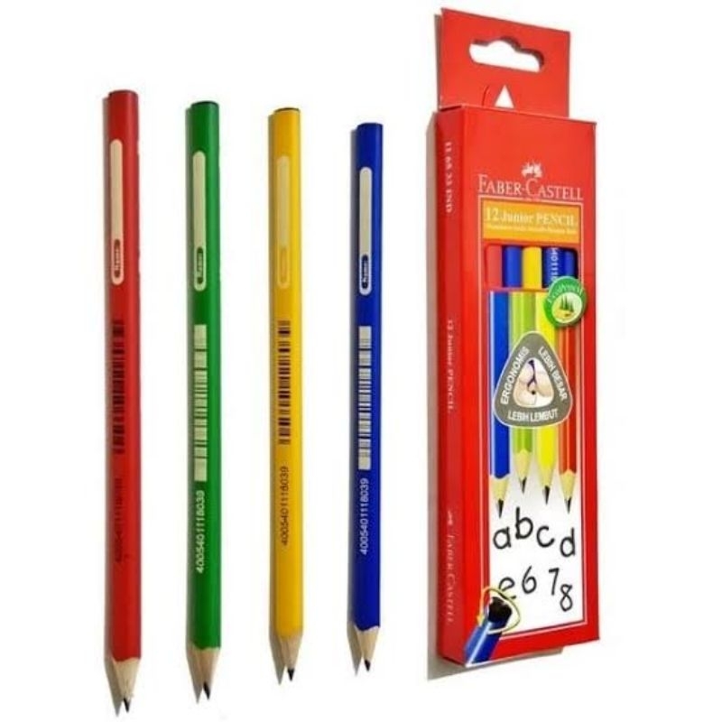 

1 LUSIN LUSINAN 1 KOTAK FABER CASTELL JUNIOR GRIP TRIANGULAR BLACK PENCIL PENSIL SEGITIGA PENSIL BALITA PENSIL LATIHAN PENSIL GRIP PENSIL KUMON
