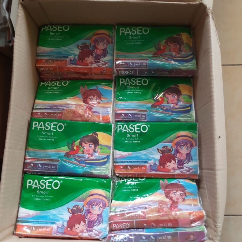TISU PASEO TRAVEL PACK 1 DUS ISI 80PCS 50 SHEETS 2PLY MURAH