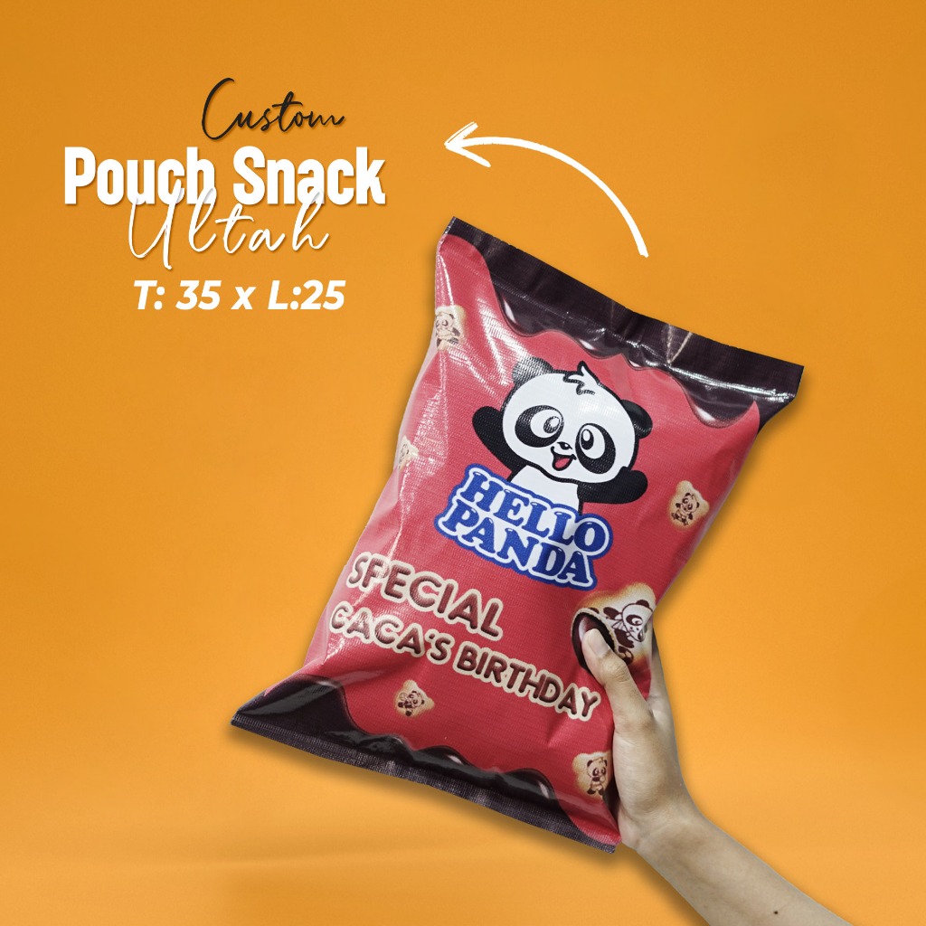 

Kemasan Pouch Snack Ulang Tahun Anak, Souvenir Ultah Aqiqah dll Ukuran 35x25