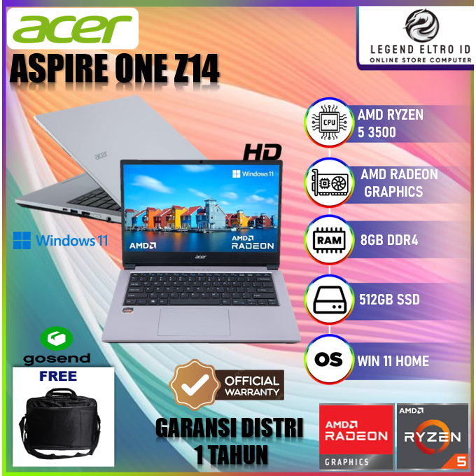 Laptop ACER ASPIRE ONE Z14 RYZEN 5 3500 8GB 512GB W11PRE 14.0