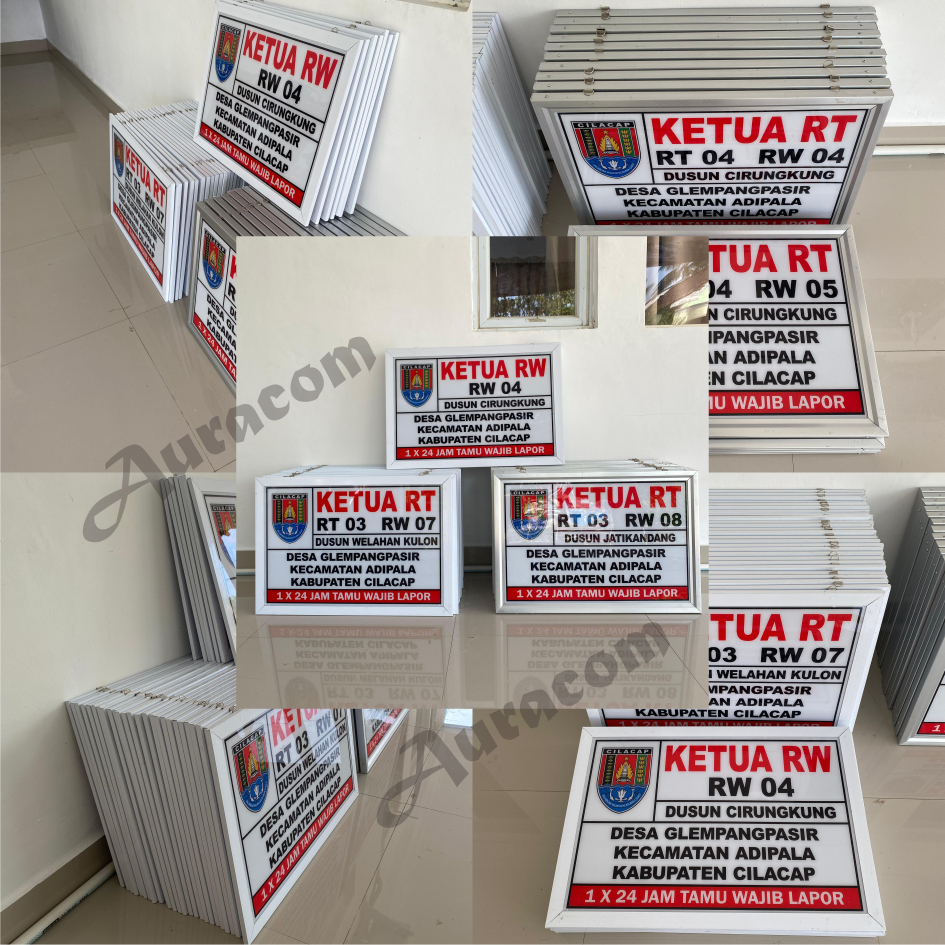 

Plang Ketua RT/RW, Plang Desa, Papan Ketua RT/RW, Plang Custom Ukuran 40 x 60 cm Termurah - B117