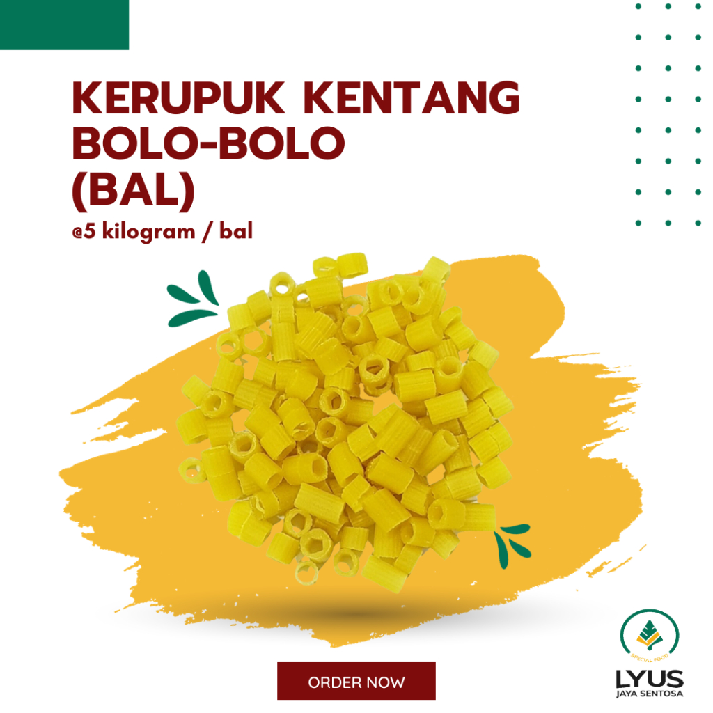 

Kerupuk / Krupuk Kentang Bolo-bolo @5kg (BAL)