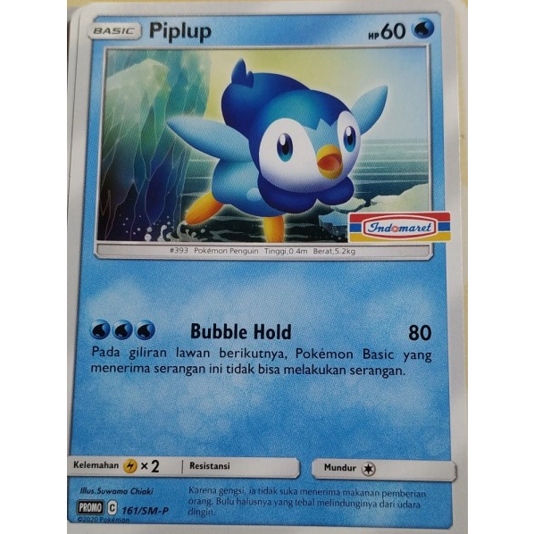 POKEMON TCG INDONESIA PIPLUP PROMO INDOMARET 161/SM-P