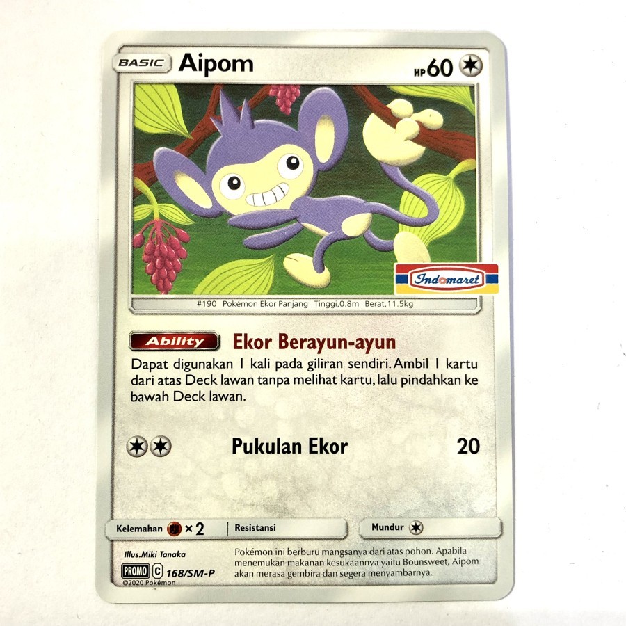 POKEMON TCG INDONESIA AIPOM PROMO INDOMARET 168/SM-P