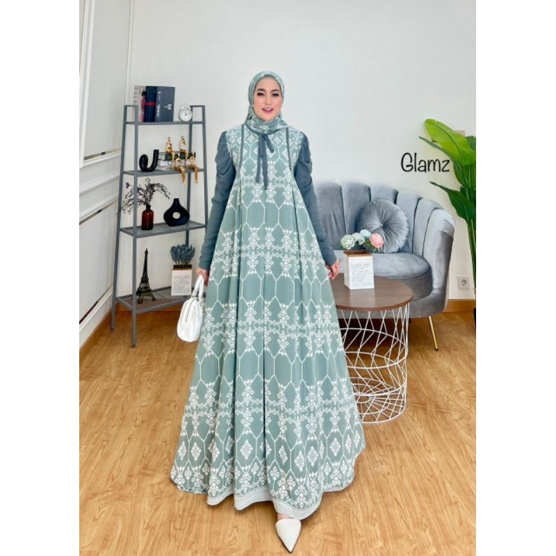 AYRA 1 GLZ / HELGA GLAMZ / Gamis bordir gamis pesta embroidery