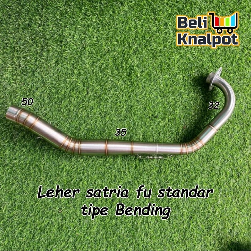 Leher knalpot racing Satria FU model standar 35-38 inlet 50mm spek bore up 200cc upgrade 250cc dm50 