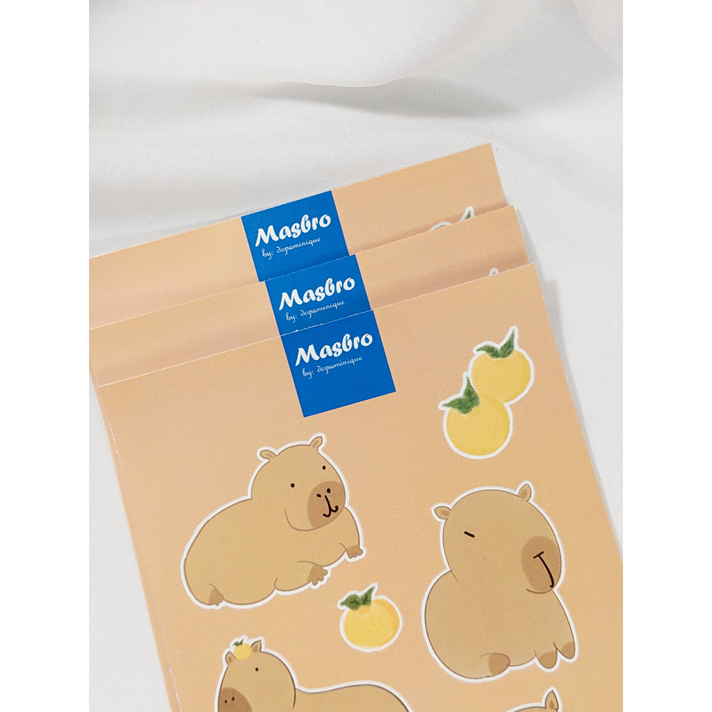 

Sticker capybara (masbro) vinyl anti air