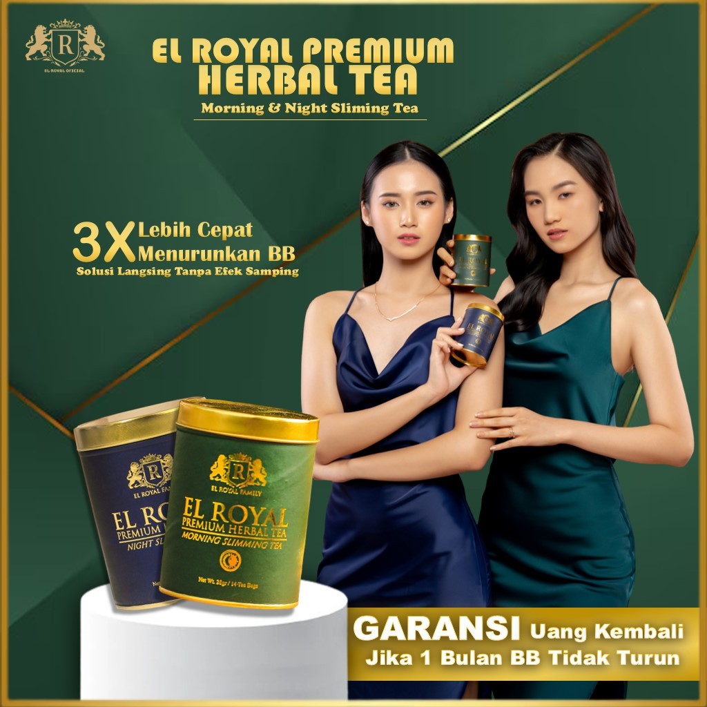 

El Royal Herbal Tea Teh Hijau Diet Minuman Pelangsing Sliming Slimming Tea Penurun Berat Badan Ampuh Cepat Dan BPOM