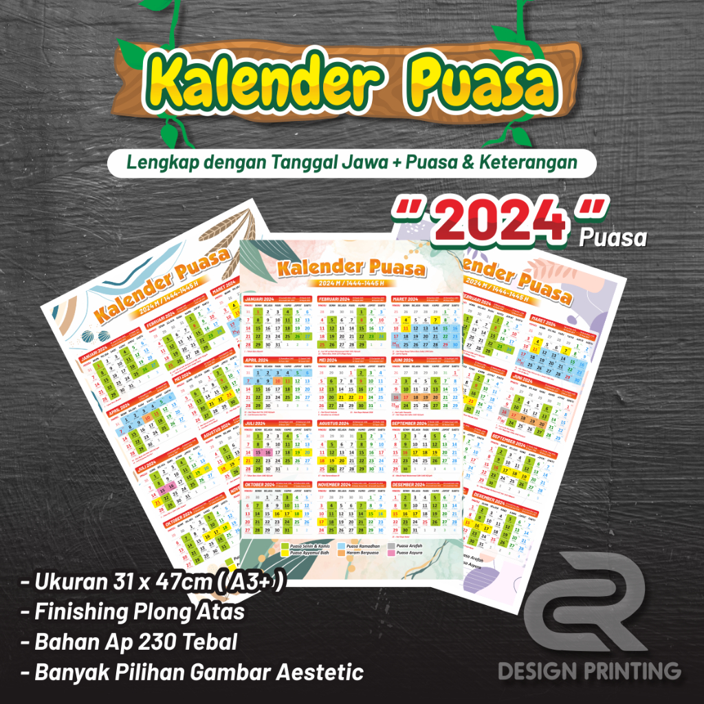 KALENDER PUASA 2024 ( lengkap beserta tanggal jawa ) // KALENDER PUASA AESTETIK 2024