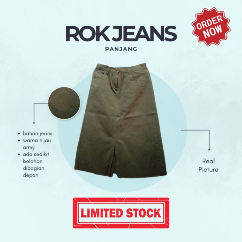 Preloved Rok Panjang Jeans