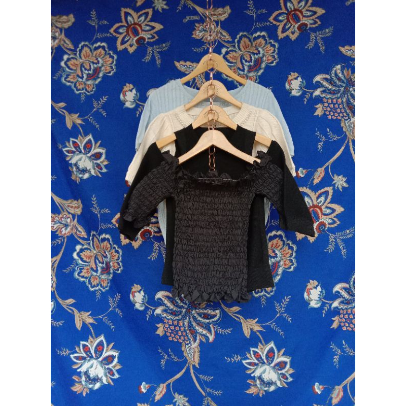 PAKET RESELLER [RFS] Knitwear Atasan Lengan Pendek Fashion