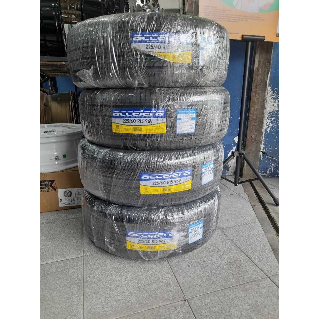 ban mobil lokal 225 60 R15 accelera ecoplush tubeles baru 225 60 ring 15