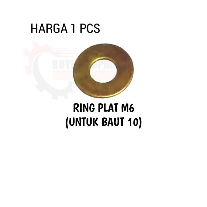 Ring Plat M6 Kunci 10 / Ring Plat Kuning Untuk Kunci 10