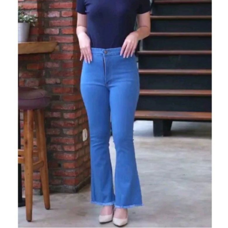 Cutbray Jeans Wanita Celana Cutbray Strecht Kekinian Highwaist Flared Premium Quality