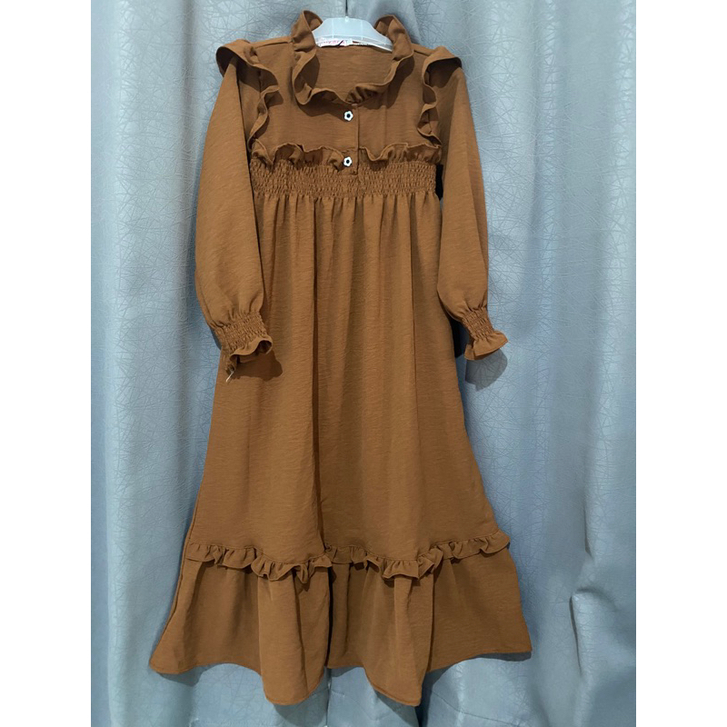 Gamis Ruffle, gamis anak ruffle, gamis anak murce, gamis adem, gamis anak cantik, gamis anak korea, 