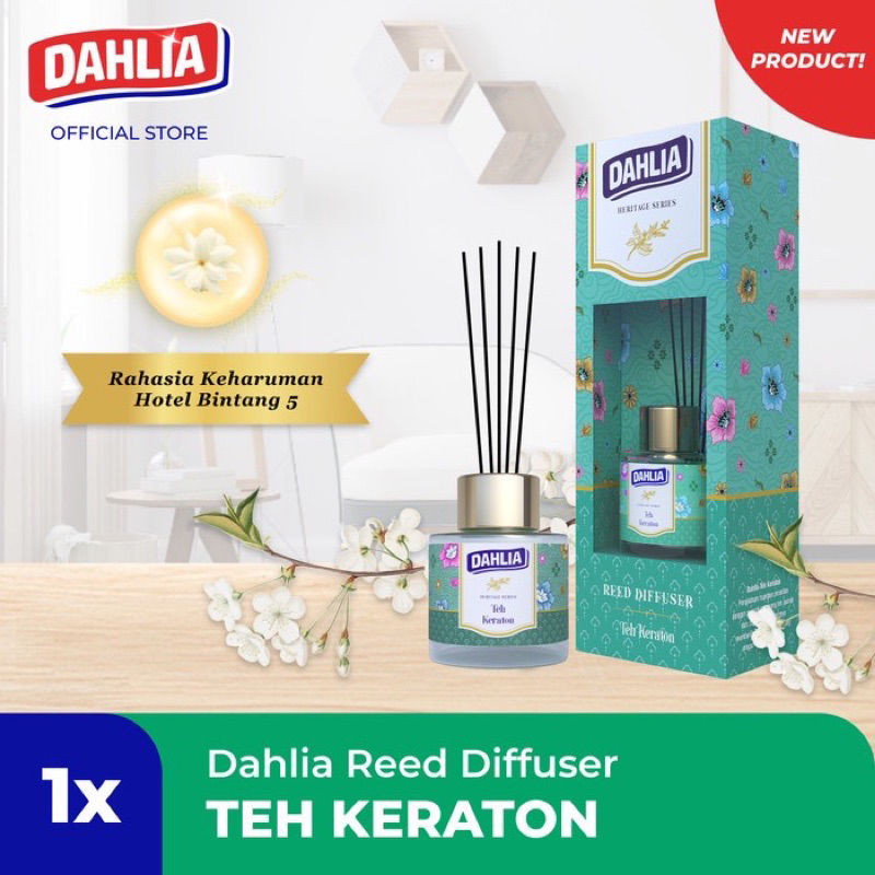 Dahlia Reed Diffuser Pengharum Ruangan Heritage Series ( Dahlia Teh Keraton Pewangi Ruangan untuk Ka
