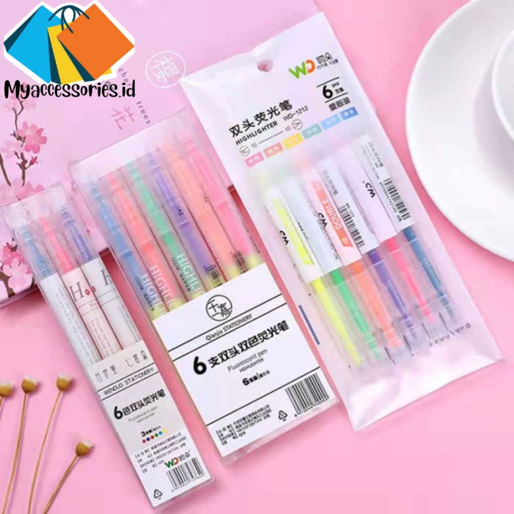 

STABILO PANJANG 6 WARNA 2 ARAH / HIGHLIGHTER WARNA WARNI / STABILO WARNA WARNI