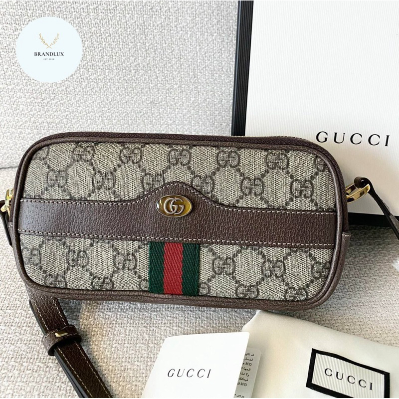 GUCCI GG Supreme Ophidia Triple Zip Mini Bag