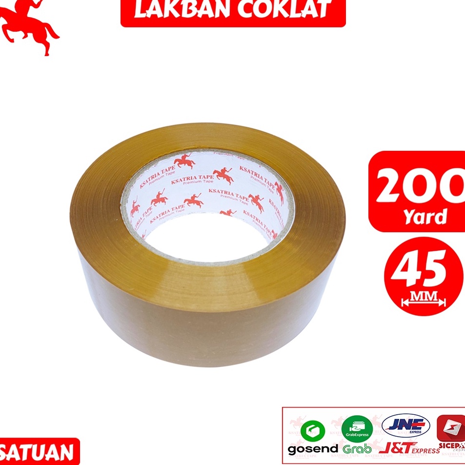 

Terlaris Lakban OPP Tape Lakban Coklat KSATRIA Tape 2 Yard G47
