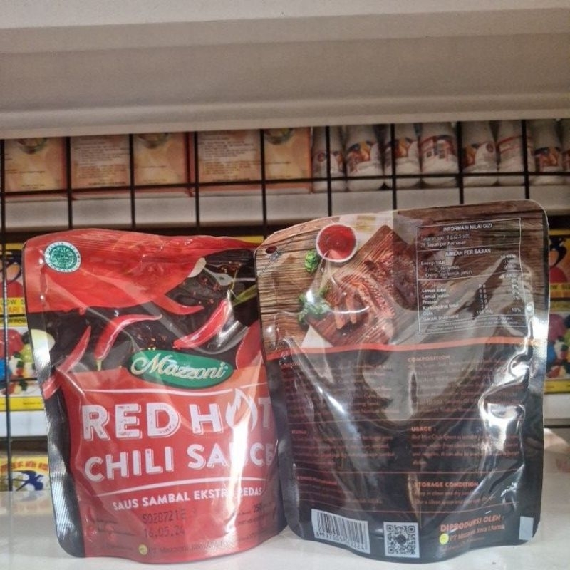 

MAZZONI RED HOT CHILI SAUCE 250gr