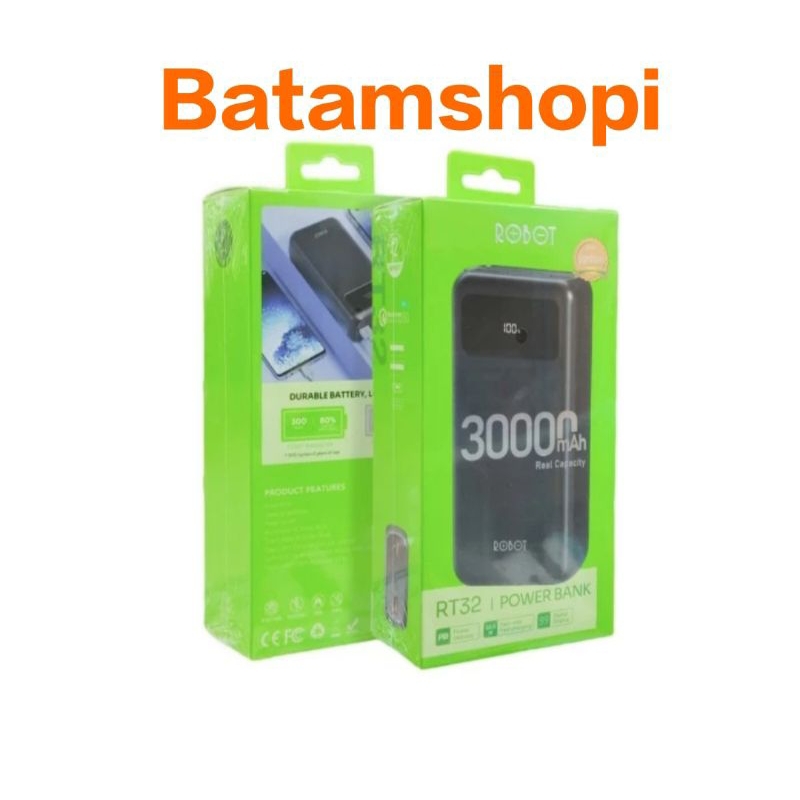 robot rt32 powerbank 30000mah original