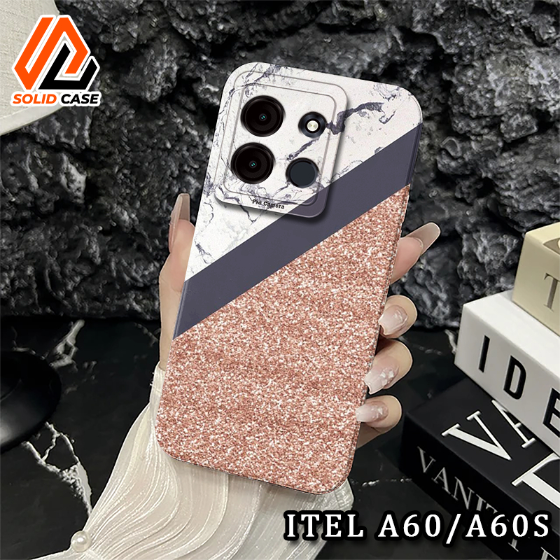 Case Itel A60 /A60S  Terbaru 2023- Casing Hp Itel A60 /A60S [Cute gliter] Softcase Procamera Full Si