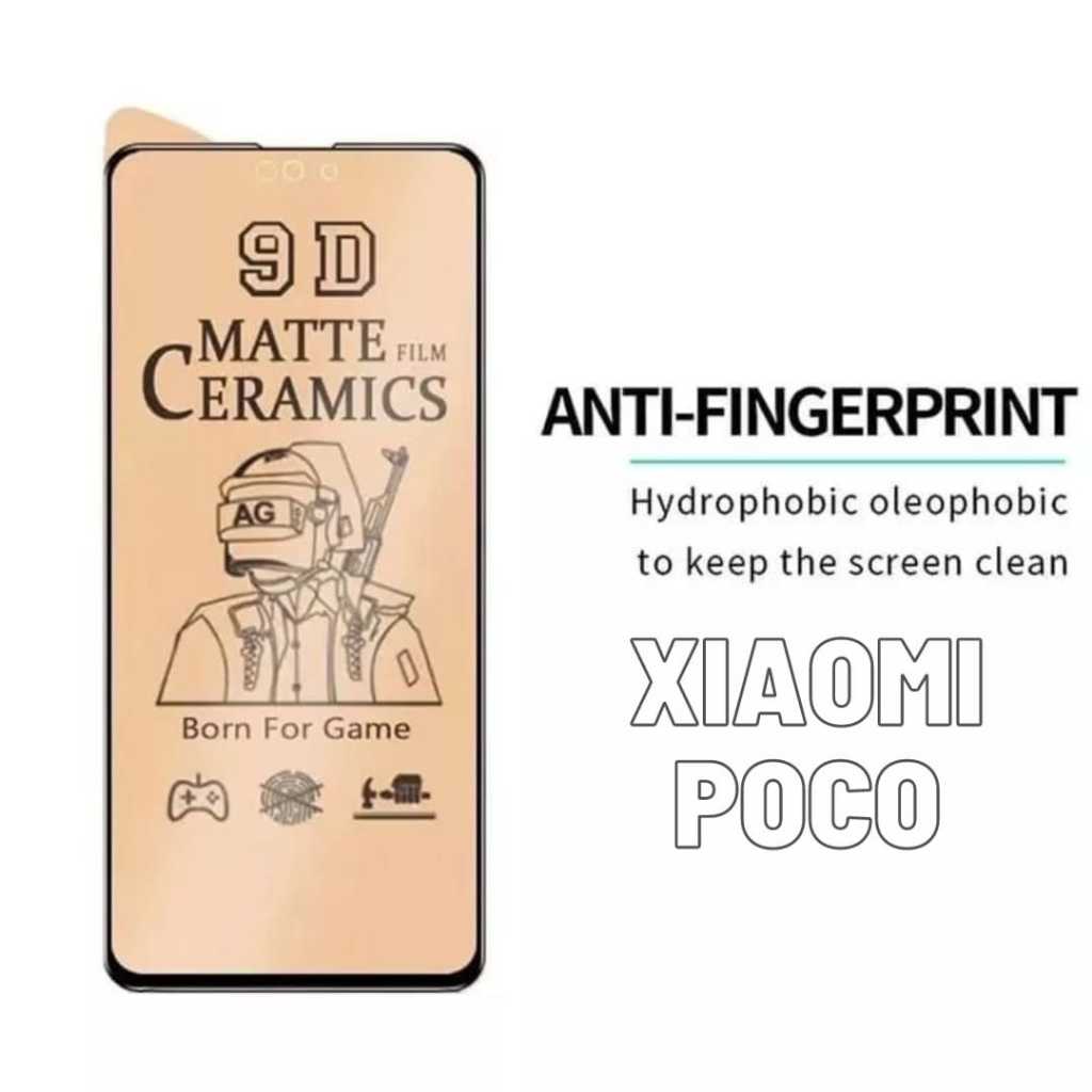 TEMPERED GLASS CERAMIC MATTE GAME 9H ORIGINAL 100% REAL ANTI PECAH Pelindung layar keramik matte ful