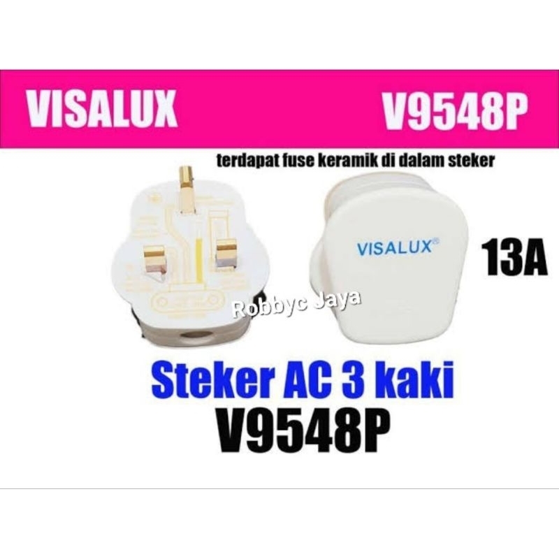 Steker AC Visalux / Colokan AC Kaki 3