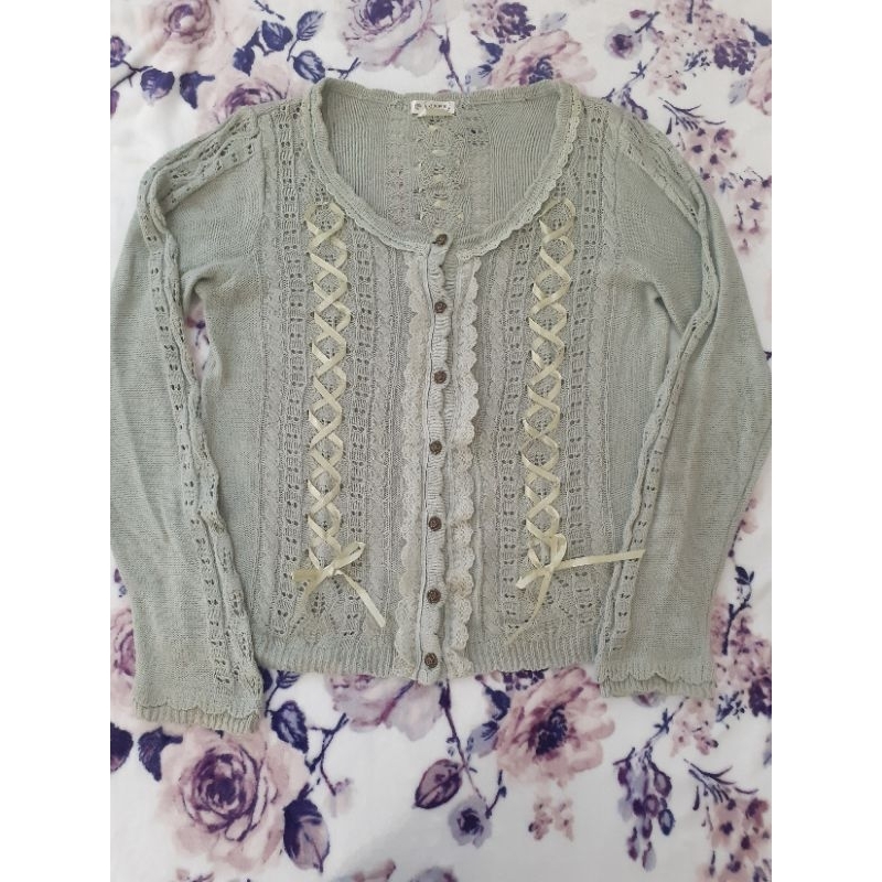 Cardigan Pita Sage Axes Femme