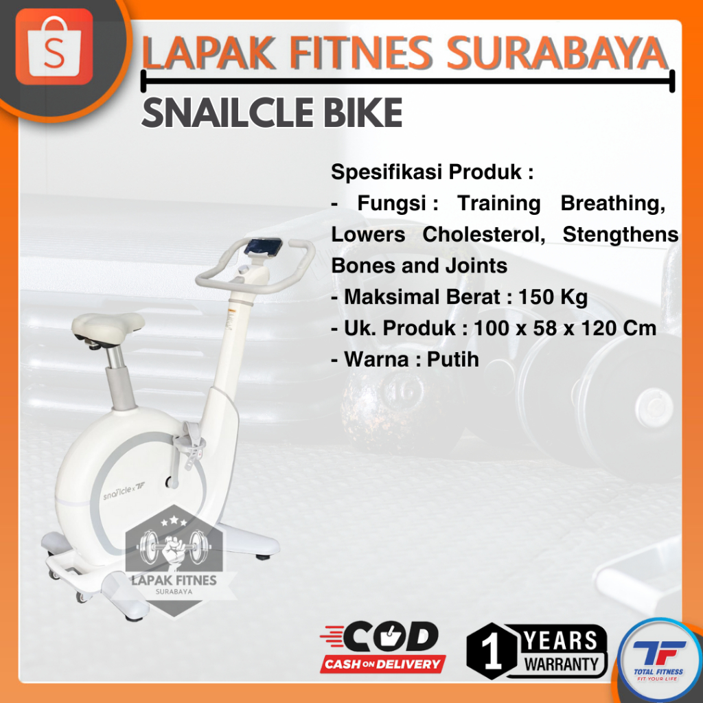 Alat Olahraga Fitness Sepeda Statis Snailcle Bike Total Fitness