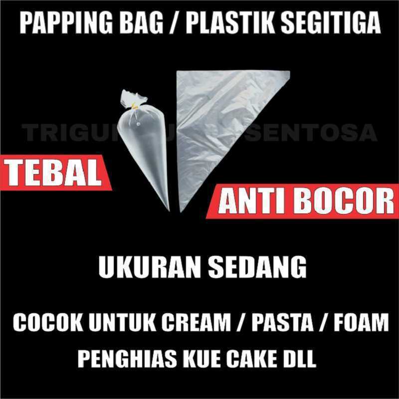 Plastik Segitiga Papping Pipping Bag Corong Hiasan Kue Dus Semua Js Krm