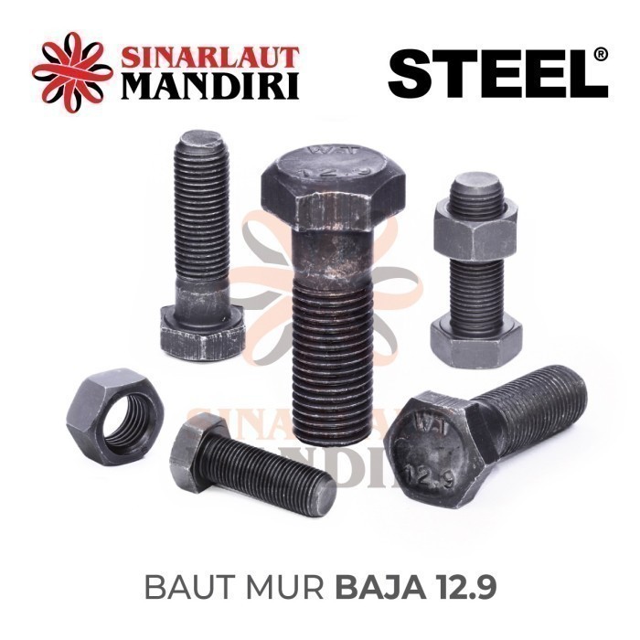 Baut Mur Baja 12.9 / BM Baja / Bolt & Nut 16 x 100