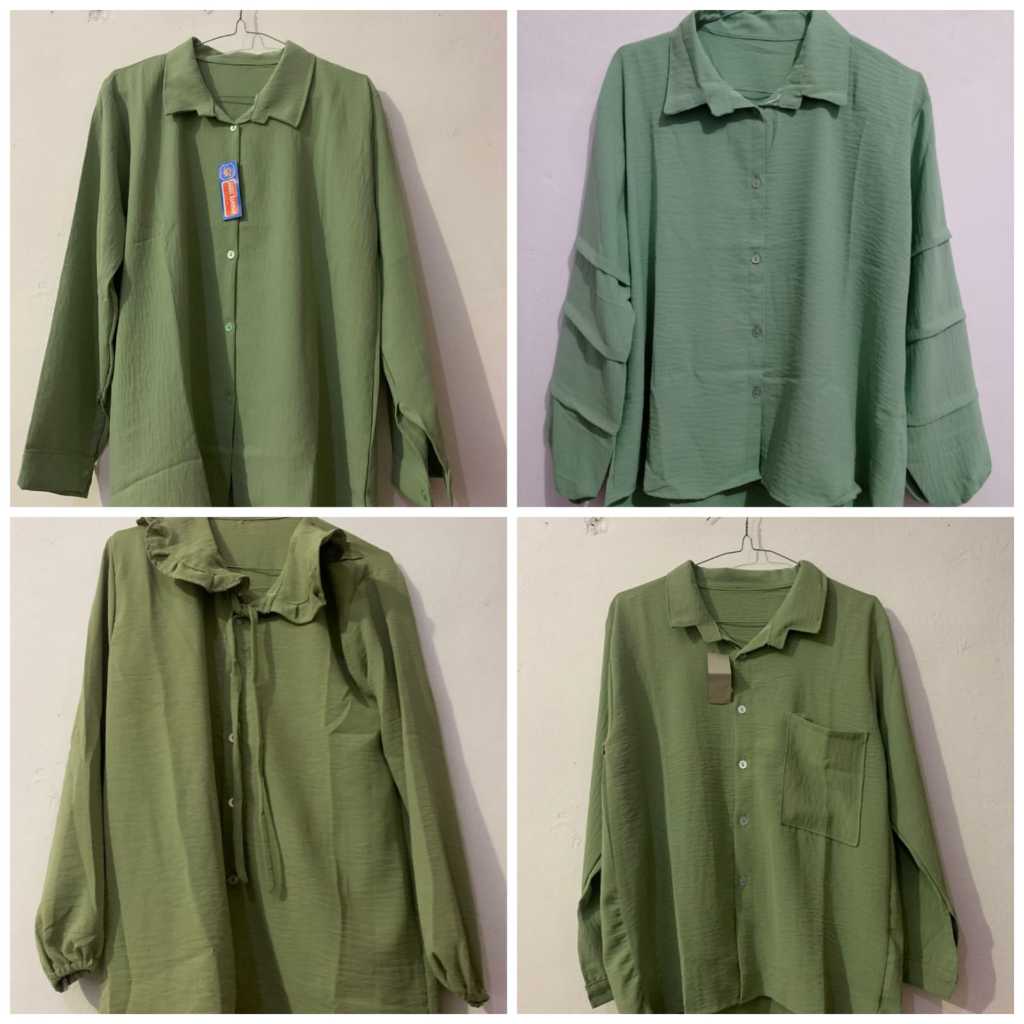 Atasan Blouse Kemeja Baju Wanita Crinkle