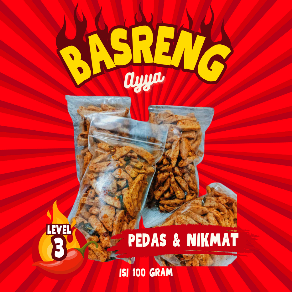 

BASRENG PEDAS DAUN JERUK 100 GRAM BEST SELLER BUMBU MELIMPAH