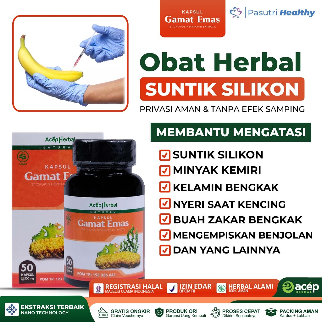 Obat Penghilang Suntik Silikon Penghancur Silikon Di Mr P Suntik Minyak Kemiri Kapsul Gamat Emas Ori