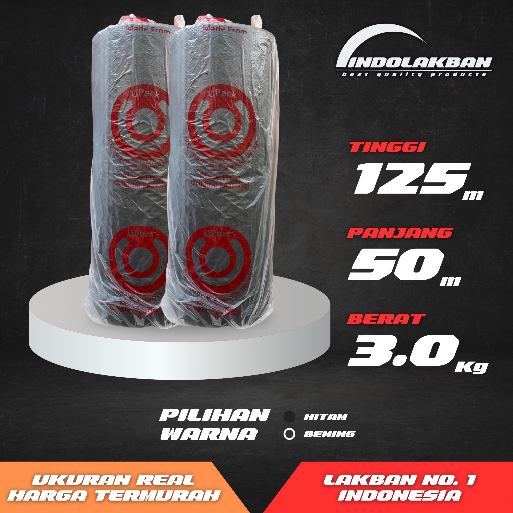 

Bubble Wrap UPACK Hitam 3 kg 125 cm 50 m - HARGA MURAH BANGET