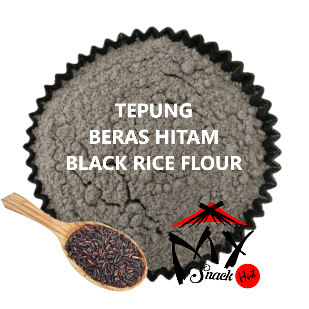 

TEPUNG BERAS HITAM 100GR - BUBUK SERBUK BERAS IRENG MURNI ASLI ORGANIK MPASI BLACK RICE FLOUR POWDER