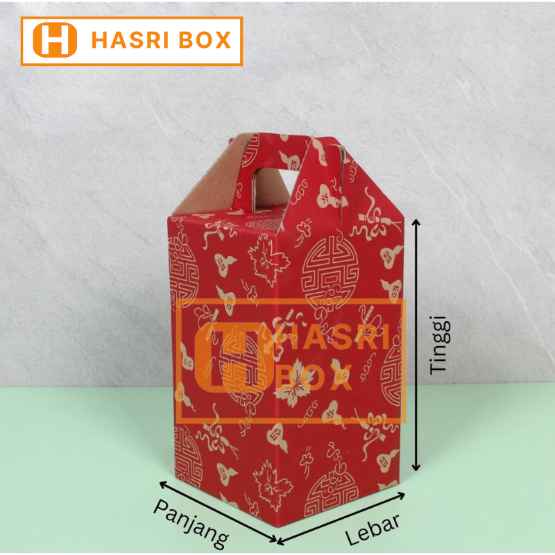 (10 Pcs) Box Kardus Jinjing Dus isi 3 Toples 250gr Packaging Parcel Imlek Dus Tenteng Kotak Kue Keri