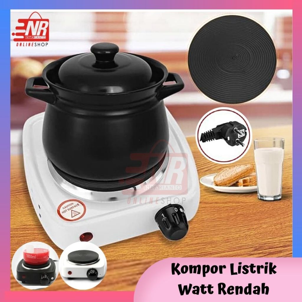 Kompor Listrik Mini Watt Rendah - Kompor Induksi - Kompor Elektrik - Kompor Listrik Mini Hot Plate Cooking 500W