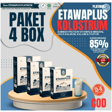 

4 Box Susu Etawaplus Kolostrum Jaminan Original Untuk Sesak Nafas, Pegal Linu, Ashma, Osteoporosis